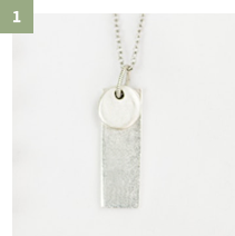 シルバーネックレス縦バーモチーフ